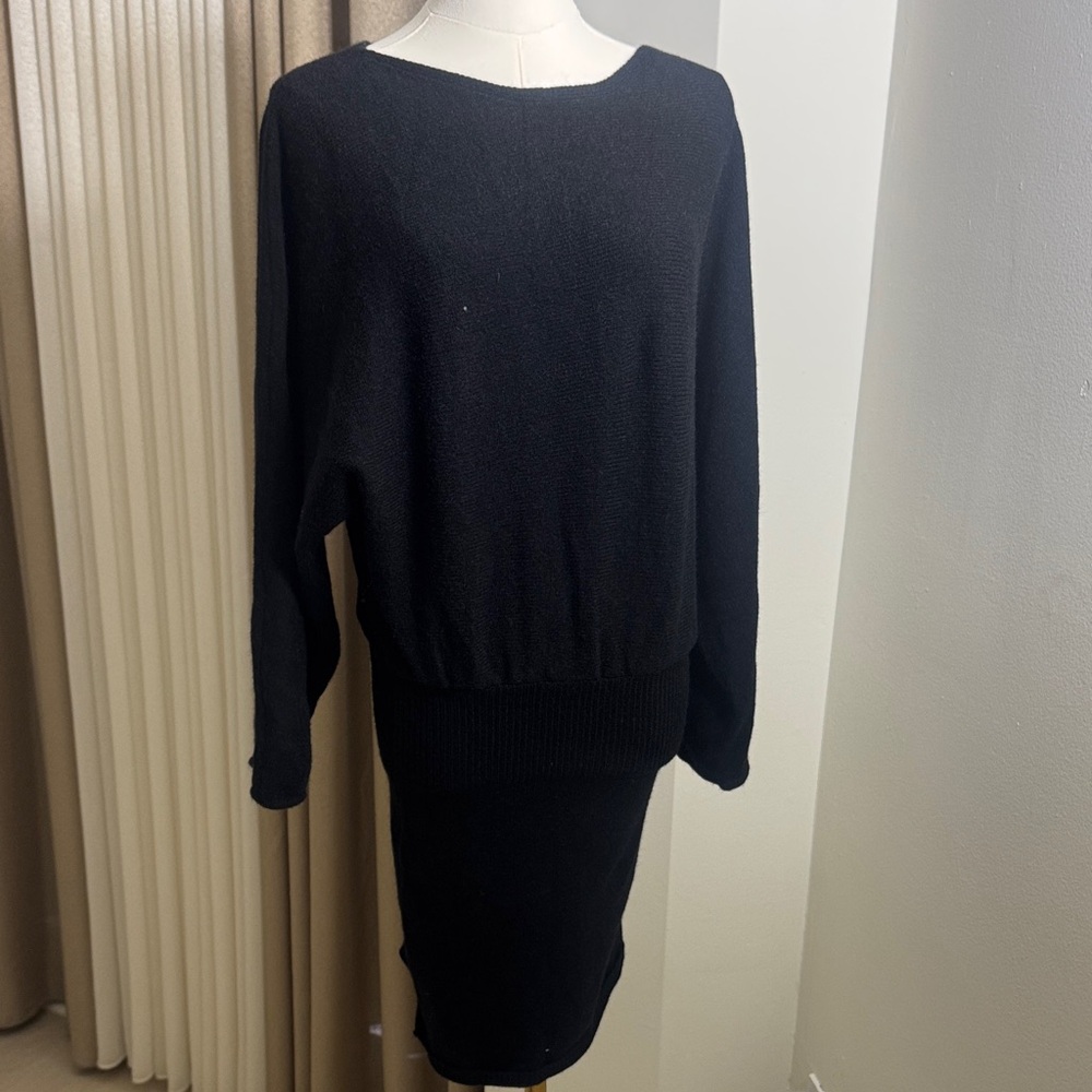 Lush Black Long Sleeve Dress